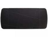 ALTAIR - 120/180CM MATBORD, SVART KERAMIK, SVART TRÄ