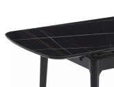 ALTAIR - 120/180CM MATBORD, SVART KERAMIK, SVART TRÄ