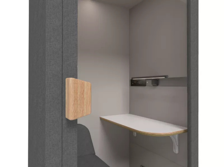 EVEREST - 110 CM AKUSTISK KABIN, 1-OS, ALUMINIUM OCH GLAS