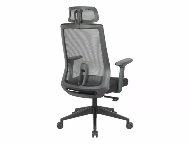 TOPP Q-058 - ergonomisk kontorsstol, svart, mesh & membrantyg