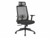TOPP Q-058 - ergonomisk kontorsstol, svart, mesh & membrantyg