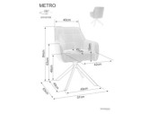 NEBULOSA - 57CM TYGSTOL, OLIVGRÖN BJORN, SVART METALL, 180° AUTO-RETURN