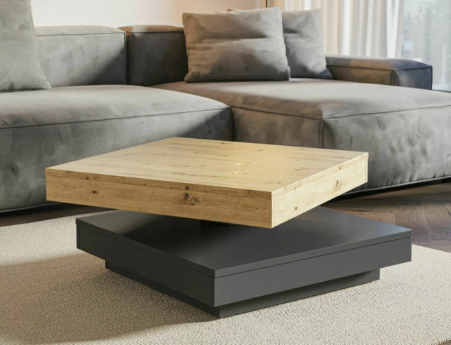 KVASAR - 67CM KVADRATISK LAMINATBORD, DUBBelfÄRG DĄB ARTISAN/ANTRACIT