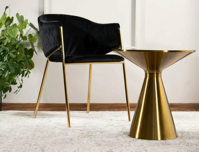  SVART/ZLATY BORSTAD METALL