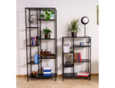 POLSTJÄRNAN A - 178CM HYLLA, SVART METALL & LAMINAT