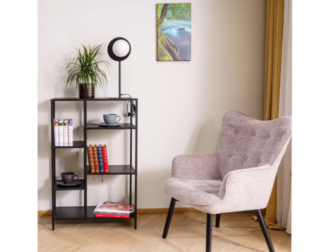 POLSTJÄRNAN COSTA B - 70CM REGAŁ, CZARN METALLSTÄLLNING