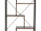 TOPP - 75x35 CM HYLLA, METALLSTÄLLNING, MÖRK VALNÖT