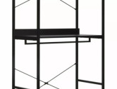 STORSLAGEN A - 80x40x200 CM REGAŁ, CZARN METALL & LAMINAT