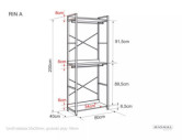 STORSLAGEN A - 80x40x200 CM REGAŁ, CZARN METALL & LAMINAT