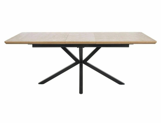 ELIT - 160 CM MATBORD, EK/ SVART METALL, UTDRAGSBART