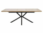 ELIT - 160 CM MATBORD, EK/ SVART METALL, UTDRAGSBART