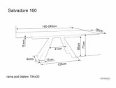 KORALLREV - 160 CM MATBORD, KERAMIK/GLAS, UTDGR, KRÄM/COLT SVART