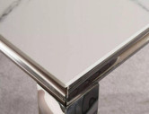 DELTA - 150CM GLASBORD, VIT KERAMIK & KROMAT STÅL
