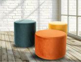 ORION - 43CM PUFF, SAMMET CINNAMON