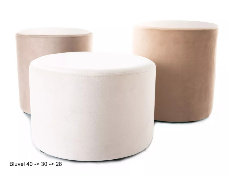 ORION - 33CM PUFF, SAMMET, LJUSBEIGE