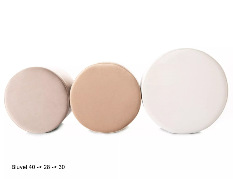 ORION - 33CM PUFF, SAMMET, LJUSBEIGE