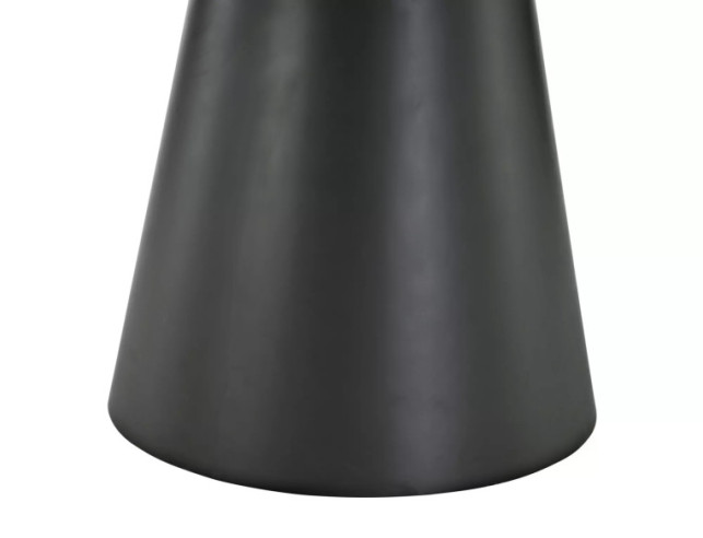 VERTEX II - Ø120/160CM RUNT MATBORD, GRÅ MARMOREFFEKT, SVART STATIV, UTFÄLLBART