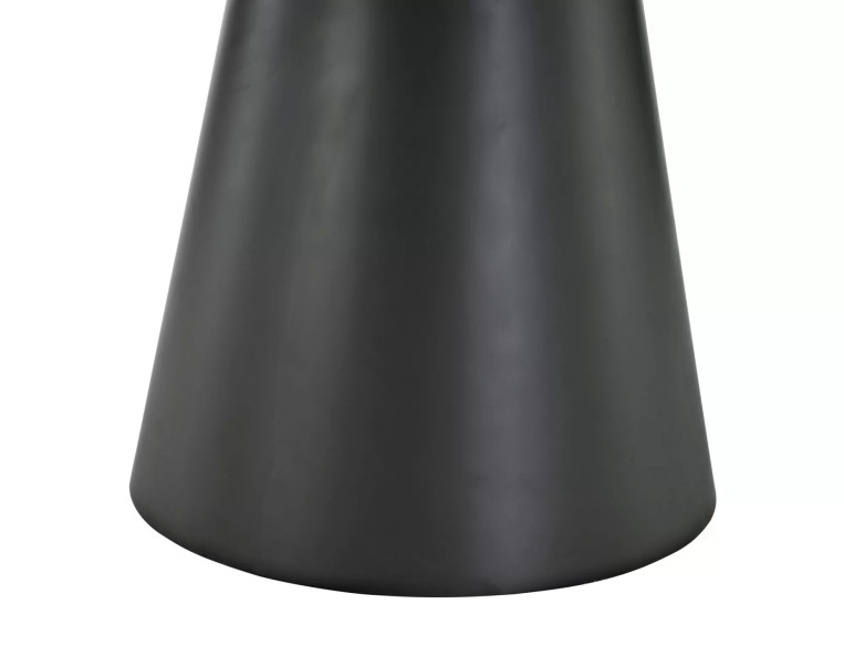 VERTEX II - Ø120/160CM RUNT MATBORD, GRÅ MARMOREFFEKT, SVART STATIV, UTFÄLLBART