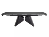 KANJON - 160 CM MATBORD, UTFYLLNINGSBART, SVART KERAMIK/METALL