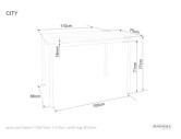 HIMMEL - 110CM MATBORD, EK DĄB ARTISAN / SVART METALL, ICKE-UTDRAGSBART