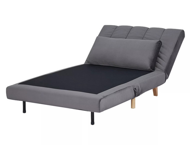 STABIL - FOTEL ROZKŁADANY, SZARY VELVET, FUNKCJA SPANIA