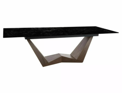 HIMMEL - 200CM MATBORD, SVART KERAMIK, METALLSTATIV 2