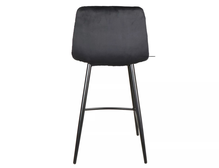 NORDLJUS H-2 - BARSTOL 87CM, SAMMET KLÄDSEL, SVART METALLSTATIV