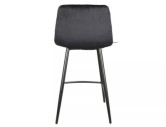 NORDLJUS H-2 - BARSTOL 87CM, SAMMET KLÄDSEL, SVART METALLSTATIV