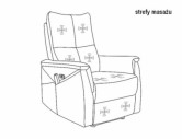 KULING NEPTUN M - 1-SITS FÅTÖLJ, SAMMET, ELRECLINER MED MASSAGE & USB