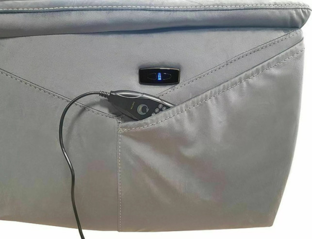 KULING NEPTUN M - 1-SITS FÅTÖLJ, SAMMET, ELRECLINER MED MASSAGE & USB