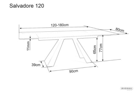 ARKTISK II - 120–180CM MATBORD 2