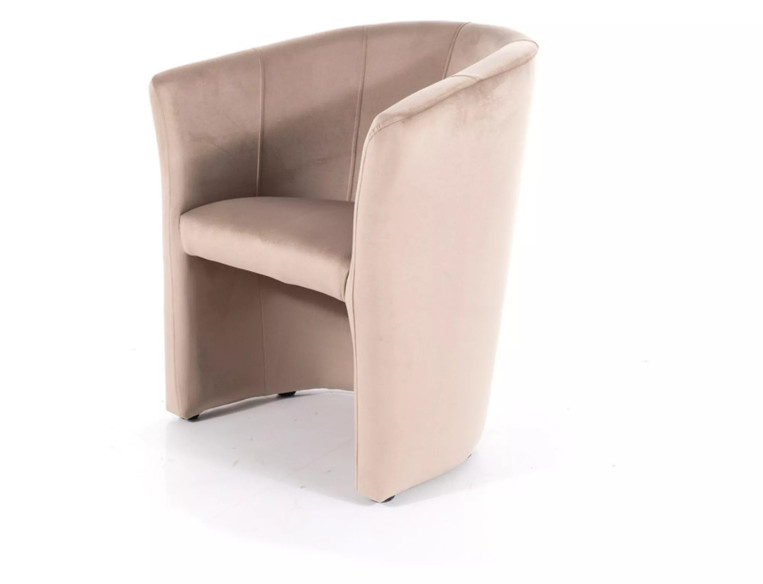 SINNE - 60CM FOTEL VELVET, CIEMNY BEŻ