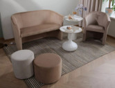SINNE - 60CM FOTEL VELVET, CIEMNY BEŻ