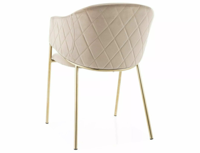REGN - SAMMETSKRUKA, BEIGE/GULD, METALLSTATIV