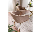 REGN - SAMMETSKRUKA, BEIGE/GULD, METALLSTATIV