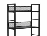 SPETS R4 - 60CM REGAŁ, METALLSTÄLLNING, SVART LAMINAT