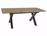 REGN II - 160CM MATBORD, DUBBELUTDRAG, DÄB ARTISAN/MATTSVART