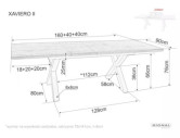 REGN II - 160CM MATBORD, DUBBELUTDRAG, DÄB ARTISAN/MATTSVART