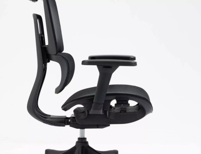 ANTARES - ERGONOMISK KONTORSSTOL, SVART NÄTTYGSRYGG, 4D-ARMSTÖD