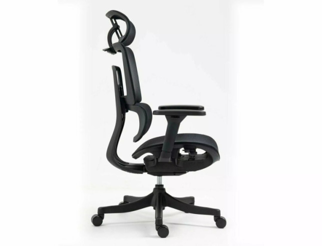 ANTARES - ERGONOMISK KONTORSSTOL, SVART NÄTTYGSRYGG, 4D-ARMSTÖD