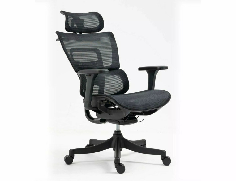 ANTARES - ERGONOMISK KONTORSSTOL, SVART NÄTTYGSRYGG, 4D-ARMSTÖD