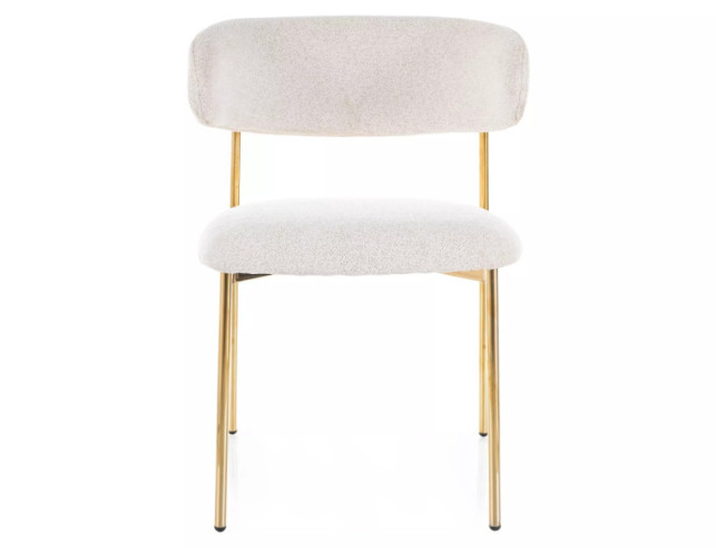 KULING - BEIGE TYGKLÄTT MATSTOL, GULDSTATIV
