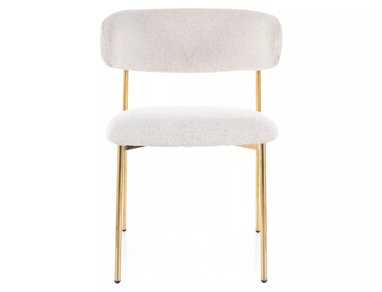 KULING - BEIGE TYGKLÄTT MATSTOL, GULDSTATIV