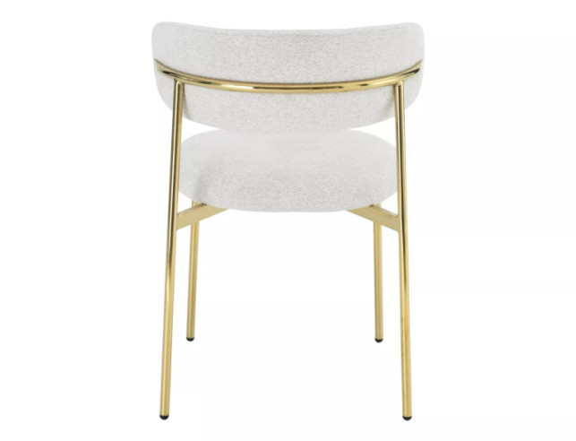 KULING - BEIGE TYGKLÄTT MATSTOL, GULDSTATIV