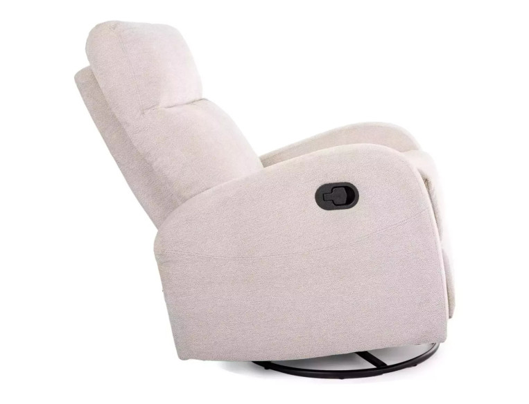 ÄDEL OLIMP - RELAXFOTÖLJ, MANUELLT UTFÄLLBAR, BEIGE TYGKLÄDSEL