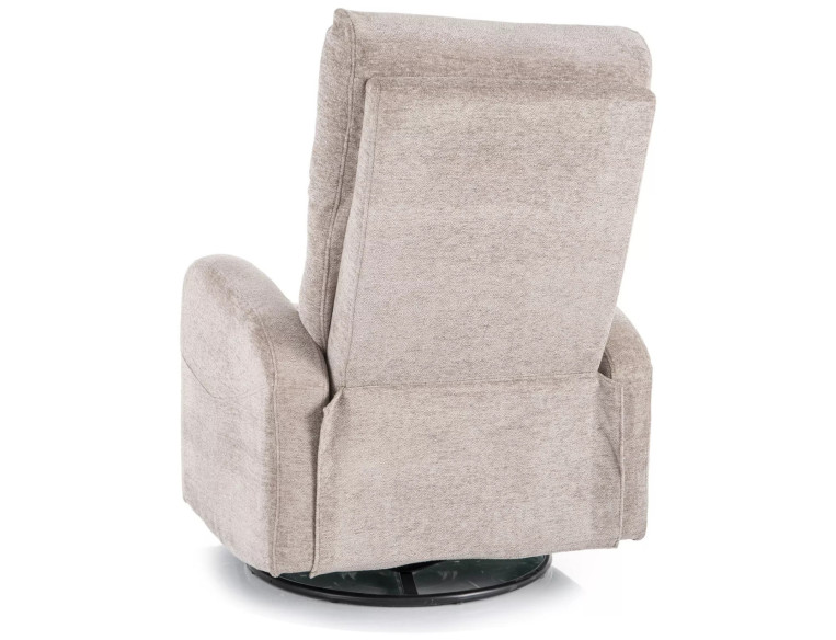 ÄDEL - FOTEL ROZKŁADANY, TKANINA CIEMT BEIGE RAVEN, METALLSTATIV SVART