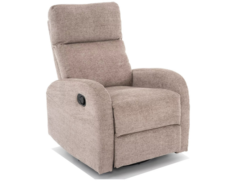 ÄDEL - FOTEL ROZKŁADANY, TKANINA CIEMT BEIGE RAVEN, METALLSTATIV SVART