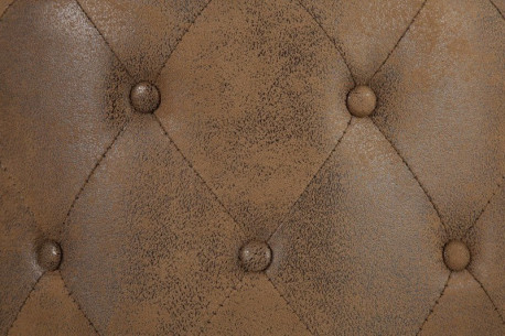 Footstool Chesterfield brown leather 2