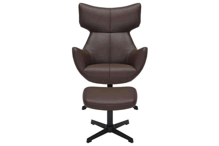  ROTERBAR KONSTLÄDER BRUN & SVART METALLSTOMME