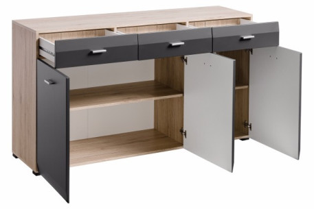 CHIAVE - 150cm SKÄNK I GRAFIT MATT 2